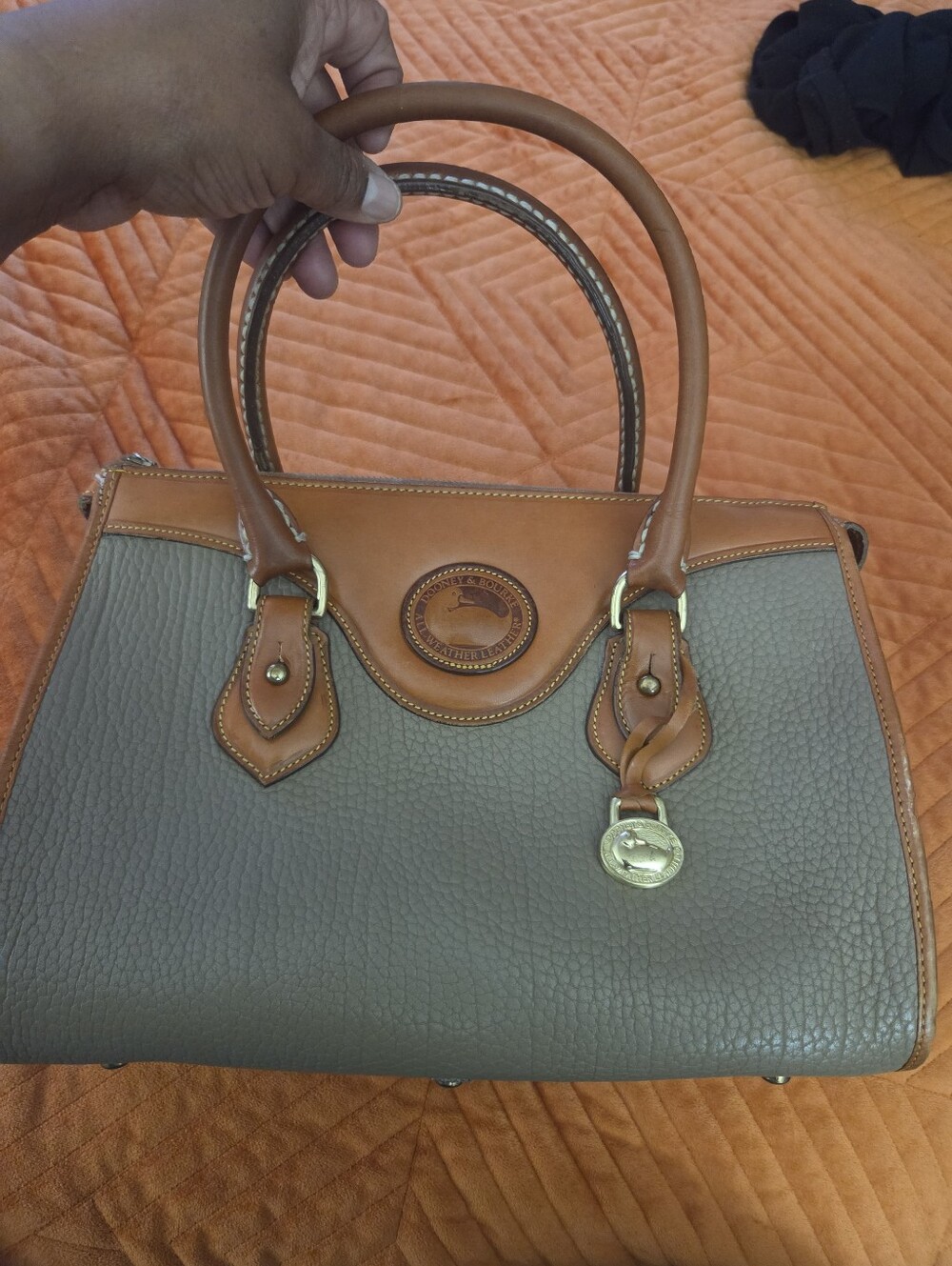 Vintage 1990s Dooney & Bourke AWL Leather Satchel